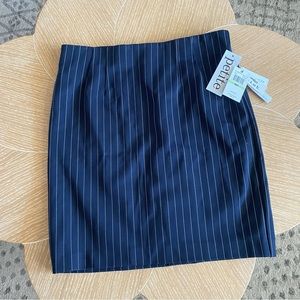 NWT Amanda and Chelsea Blue/White Stripe Pull-on Skirt